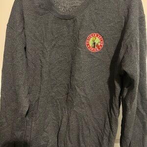 Gildan Dark Gray Long Sleeve Shirt with Logo